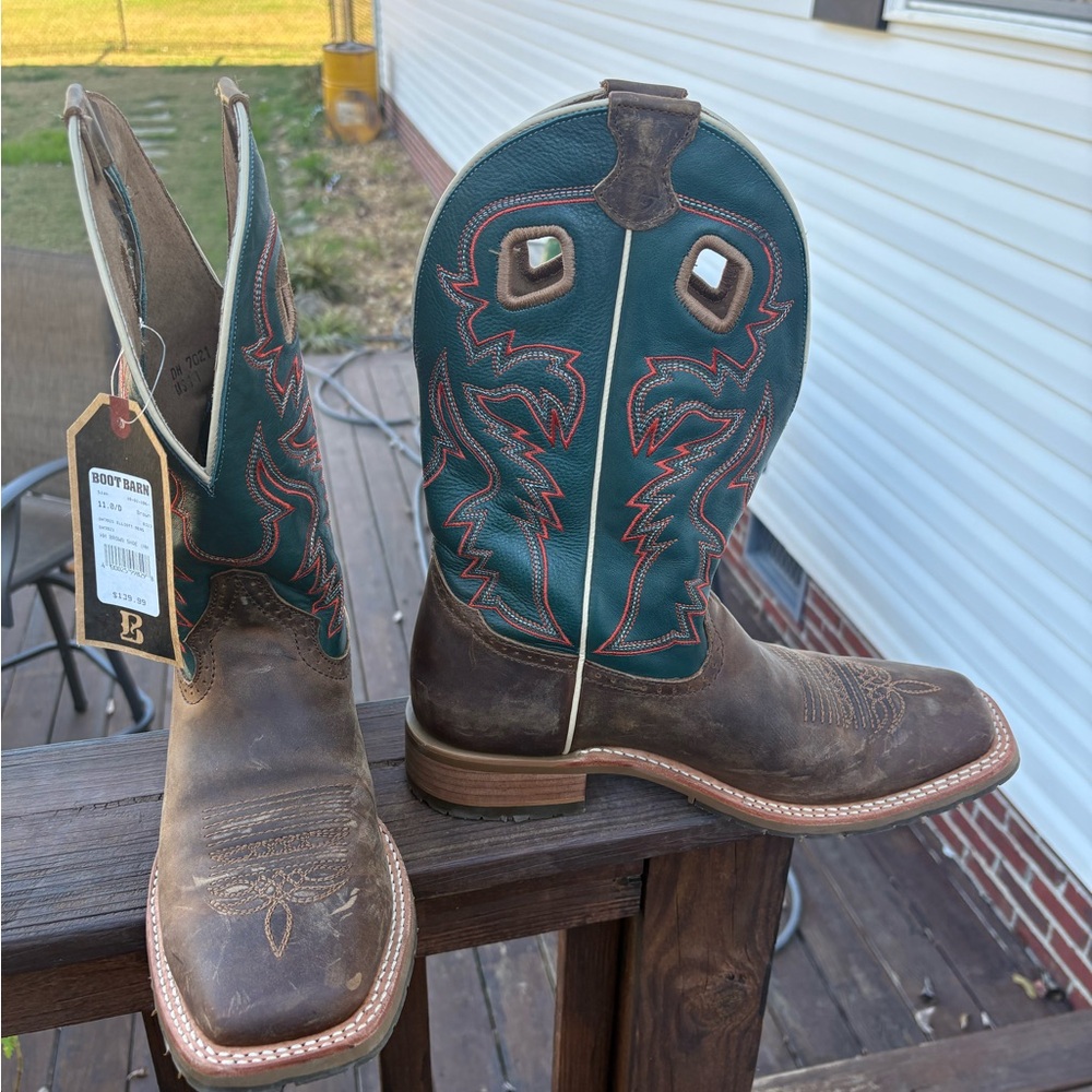 Boot Barn Men's Western Boots - Brown and Teal